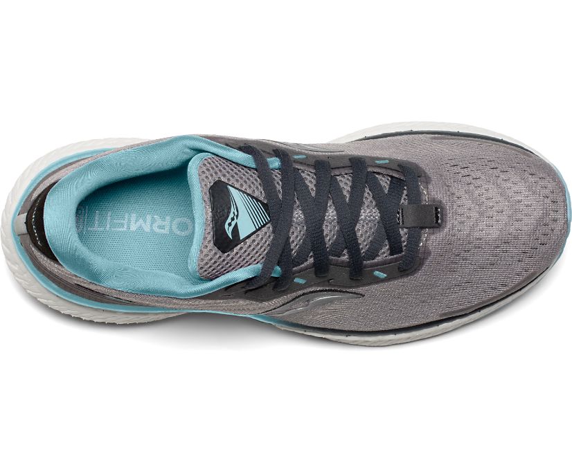 Women's Saucony Triumph 19 Running Shoes Grey / Turquoise | Singapore 206BEXC